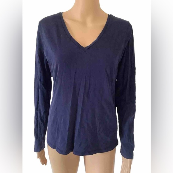 Gap the essential V-neck tee long sleeve Medium women’s - Picture 1 of 13